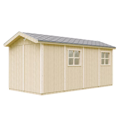 Redskabsskur M915C 11,47 m² med Gulv og Tagpap