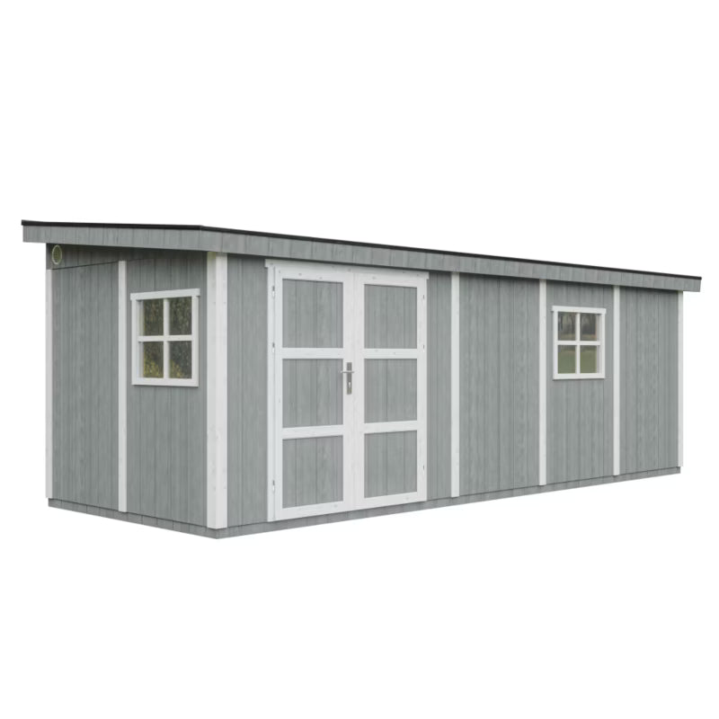 Redskabsskur M941 248x648 cm Grå 14,3 m²