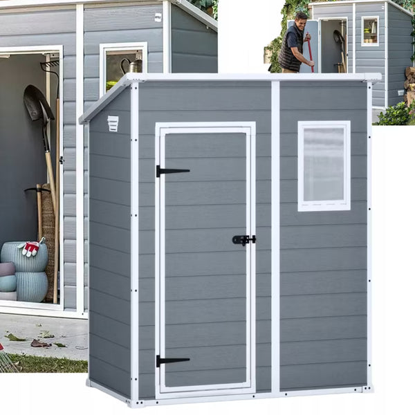 Redskabsskur Manor Pent 6x4 Plastik Grå 200 cm | 7290106922518