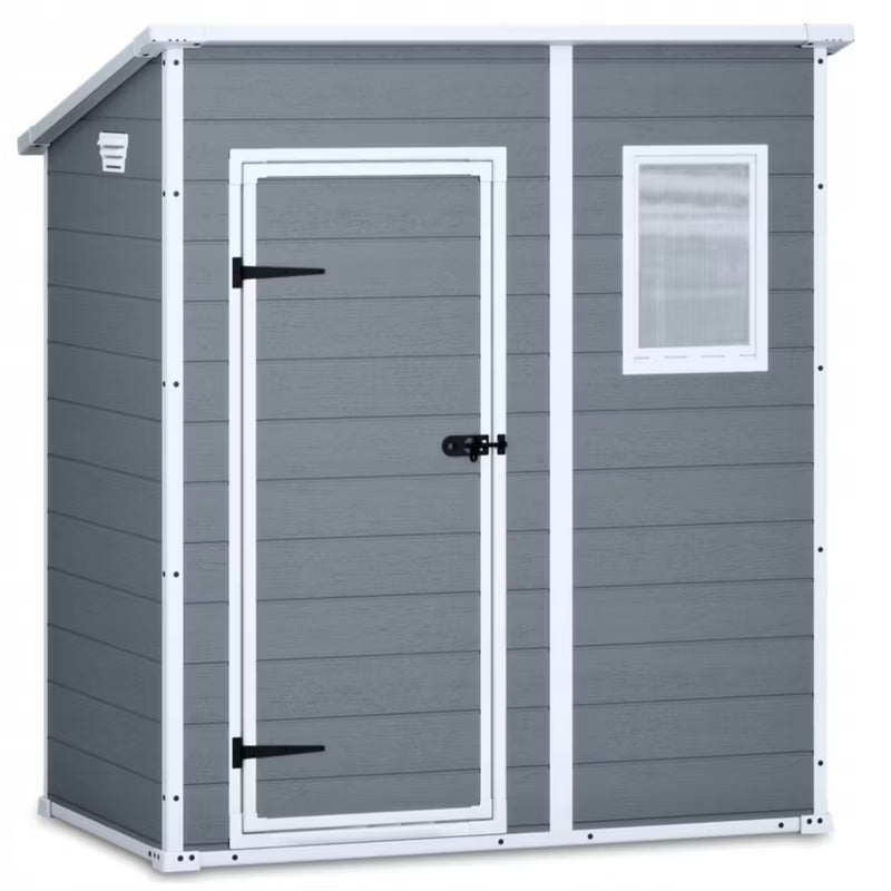 Redskabsskur Manor Pent 6x4 Plastik Grå 200 cm | 7290106922518