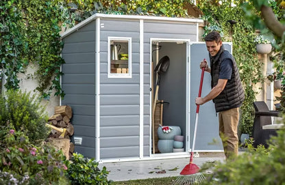 Redskabsskur Manor Pent 6x4 Plastik Grå 200 cm | 7290106922518