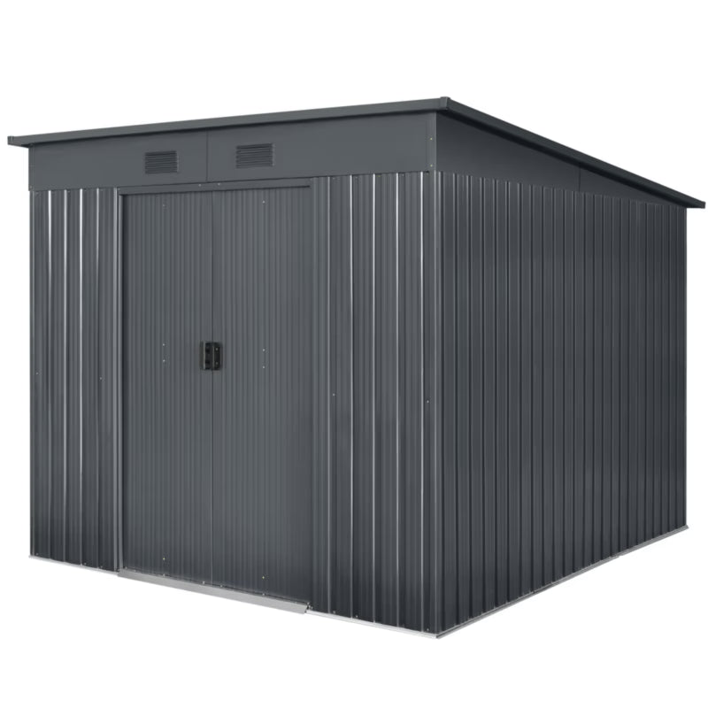 Redskabsskur Metal 238x279 cm Grå 6,64 m²