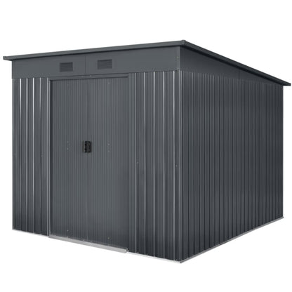 Redskabsskur Metal 238x279 cm Grå 6,64 m²