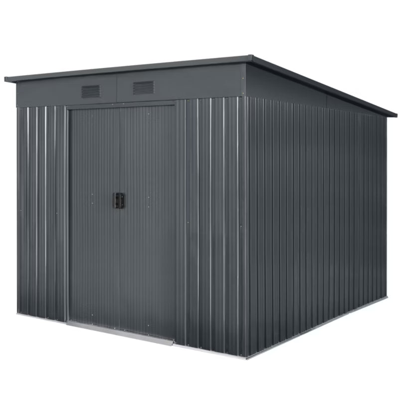 Redskabsskur Metal 238x279 cm Grå 6,64 m²