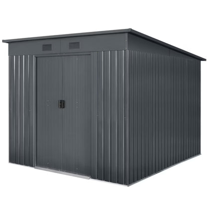 Redskabsskur Metal 238x279 cm Grå 6,64 m²