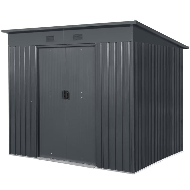 Redskabsskur Metal 4,5 m² 238x193 cm Grå