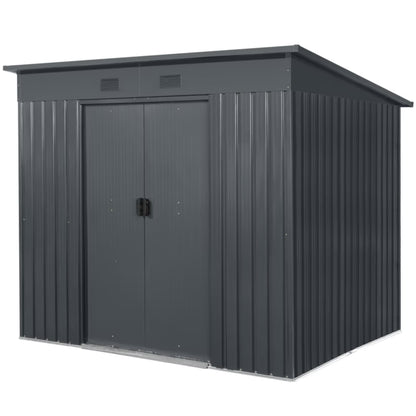 Redskabsskur Metal 4,5 m² 238x193 cm Grå