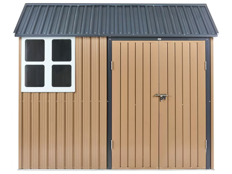 Redskabsskur Nocciano 248x161 cm Brun Stål