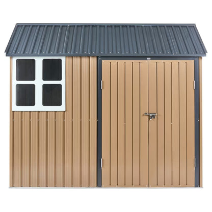 Redskabsskur Nocciano 248x161 cm Brun Stål