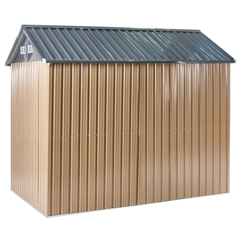 Redskabsskur Nocciano 248x161 cm Brun Stål