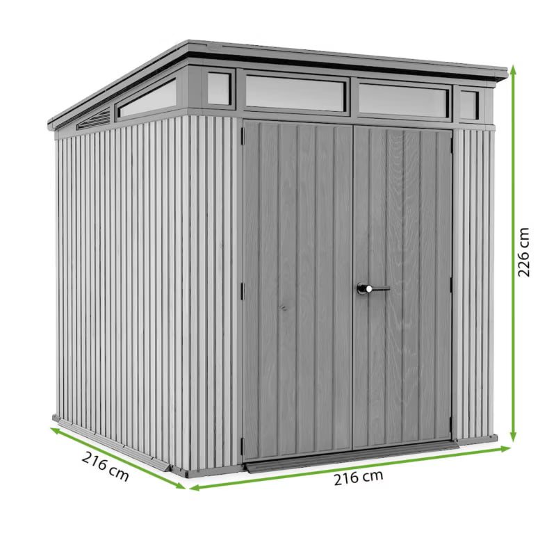 Redskabsskur Penthouse 7x7 216x216 cm Brun