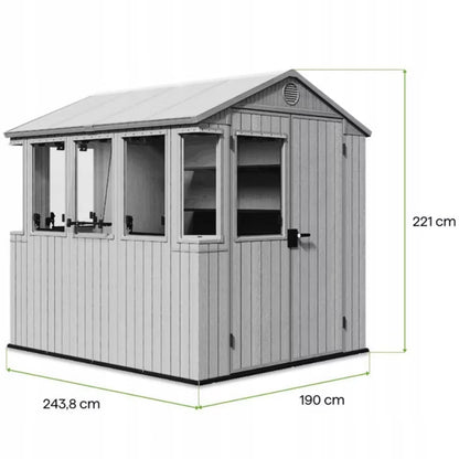 Redskabsskur Potting Shed 190x244 cm Grøn 4,64 m²