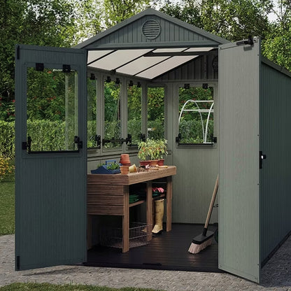 Redskabsskur Potting Shed 190x244 cm Grøn 4,64 m²