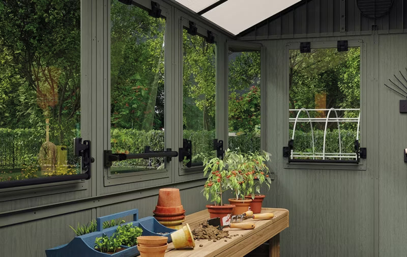 Redskabsskur Potting Shed 190x244 cm Grøn 4,64 m²
