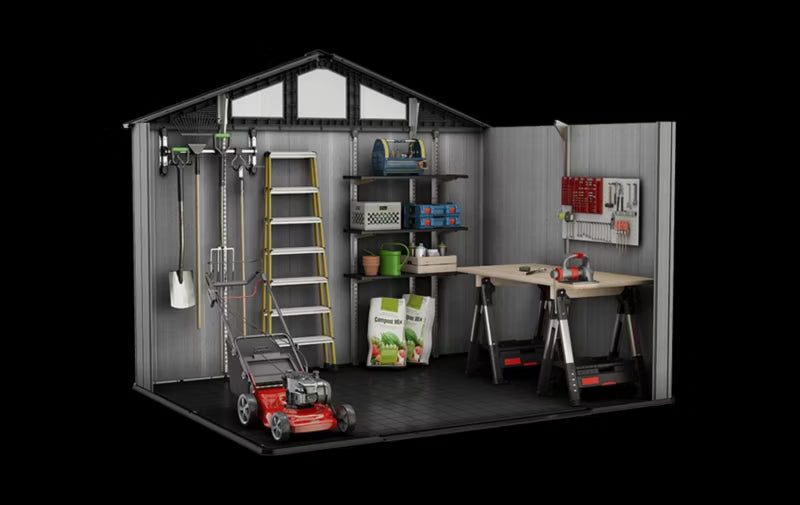 Redskabsskur Stronghold 305x243 cm Evotech 18,6 m³