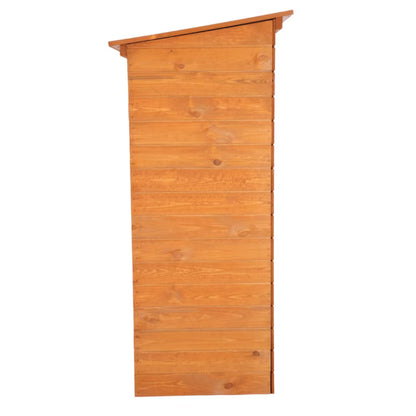 Redskabsskur Træ 149x73x69 cm Brun med Gulv og Tagpap