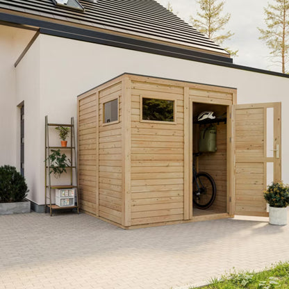 Redskabsskur 208x202 cm Træ Natur 4,20 m²