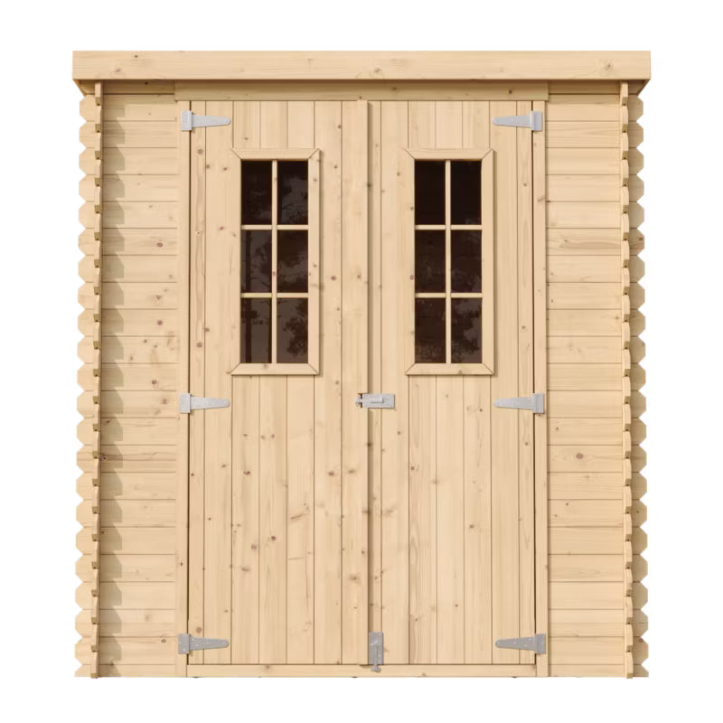 Redskabsskur Træ M309C 204x204 cm Natur 3,53 m²
