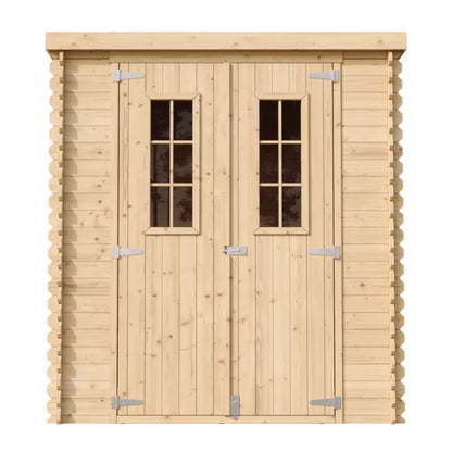 Redskabsskur Træ M309C 204x204 cm Natur 3,53 m²