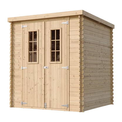Redskabsskur Træ M309C 204x204 cm Natur 3,53 m²