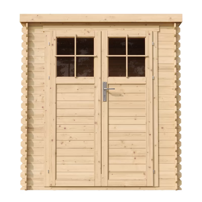 Redskabsskur Træ M309F 200x200 cm 3,53 m² Natur