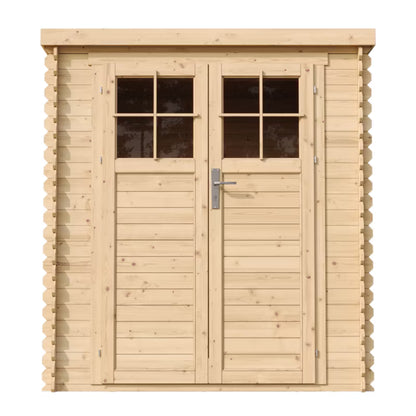 Redskabsskur Træ M309F 200x200 cm 3,53 m² Natur