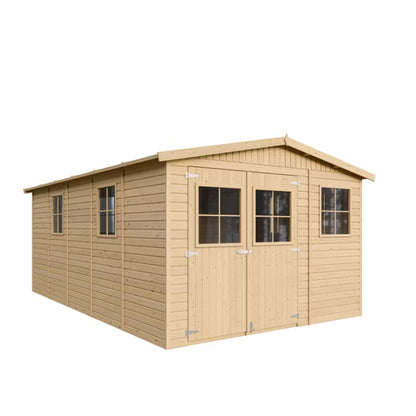 Redskabsskur Træ M337 516x324 cm Natur 15 m²