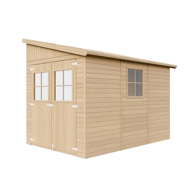 Redskabsskur Træ M339 6 m² 216x318 cm Natur