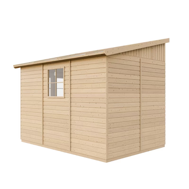 Redskabsskur Træ M339 6 m² 216x318 cm Natur