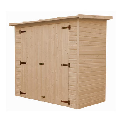 Redskabsskur Træ M348 223x123 cm Natur 2,07 m²