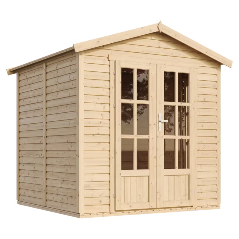 Redskabsskur Træ M351FB 233x222 cm Natur 4 m²