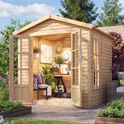 Redskabsskur Træ M351FB 233x222 cm Natur 4 m²