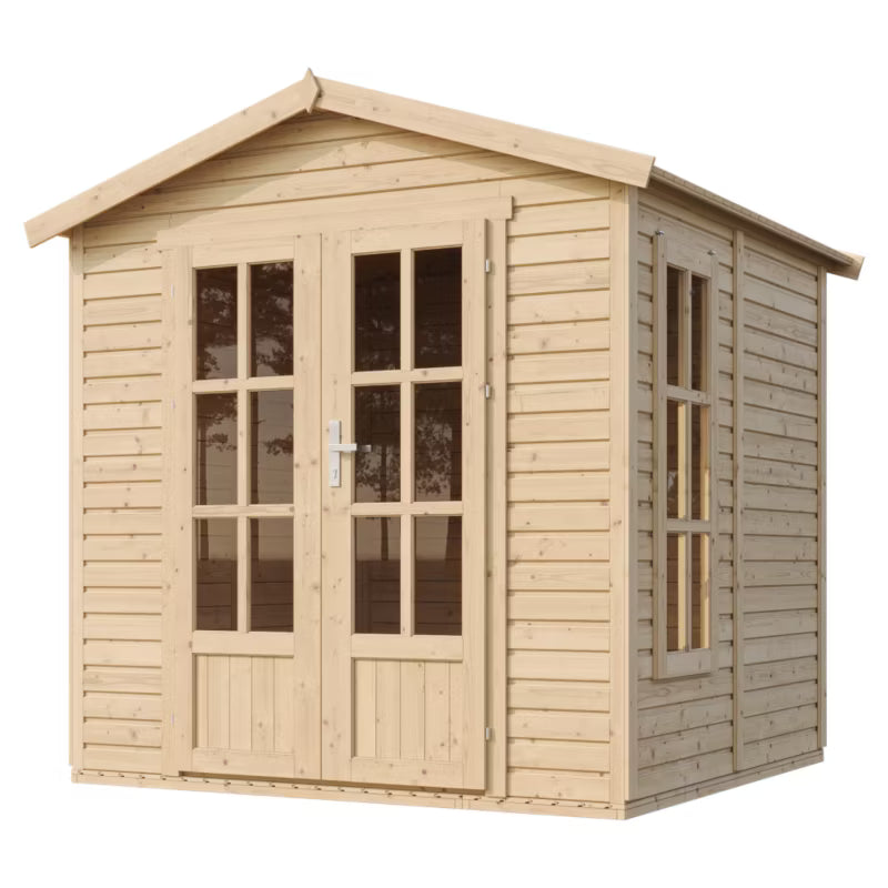 Redskabsskur Træ M351FB 233x222 cm Natur 4 m²
