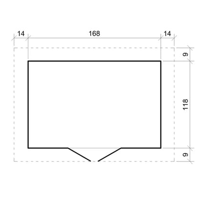 Redskabsskur Træ M367 1,98 m² Natur 19 mm