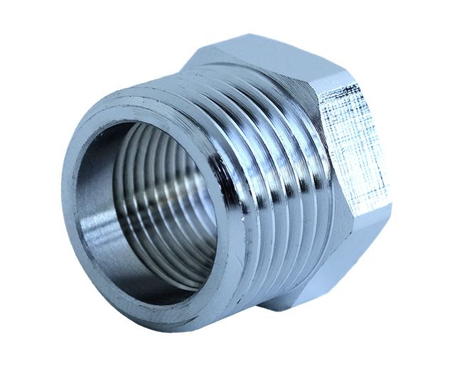 Reduktion 1/2" x 3/8" krom