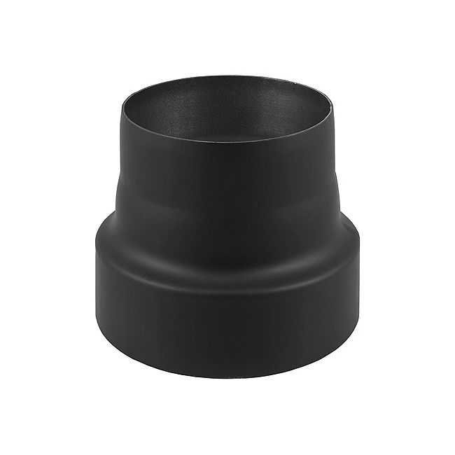 Røgrørsreduktion 200/150 mm Sort