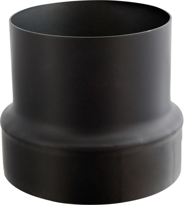 Røgrørsreduktion Omvendt 150/180 mm Stål Sort