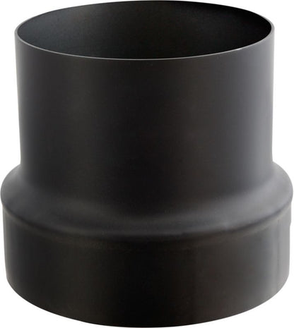 Røgrørsreduktion Omvendt 150/180 mm Stål Sort