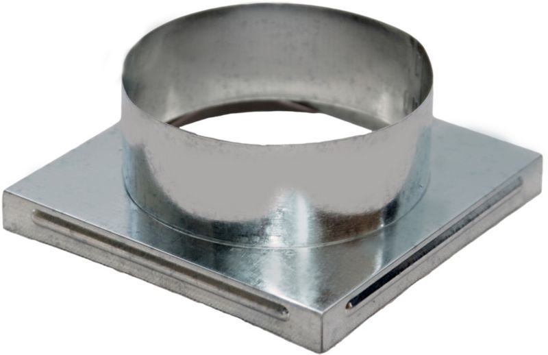 Reduktion til Pejserist 17x17 cm Ø12,5 cm Galvaniseret Stål