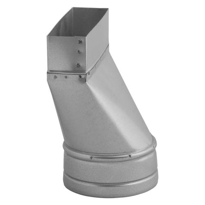 Asymmetrisk Reduktion Ø125 mm 150x50 mm Galvaniseret Stål