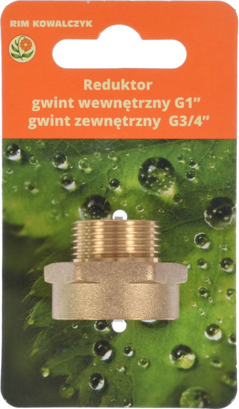 Messing reduktor 3/4" - 1" til havevanding