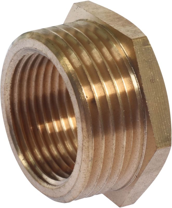 Messing reduktionsstykke GW 3/4" x GZ 1"