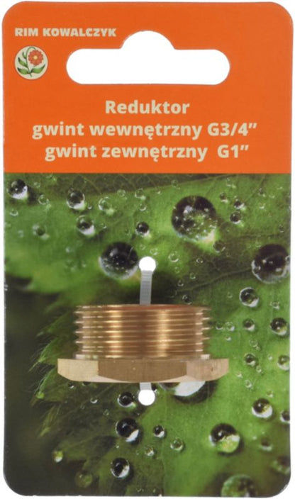 Messing reduktionsstykke GW 3/4" x GZ 1"