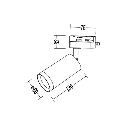 Spot Milagro Mica 1xGU10 1-Kreds Hvid