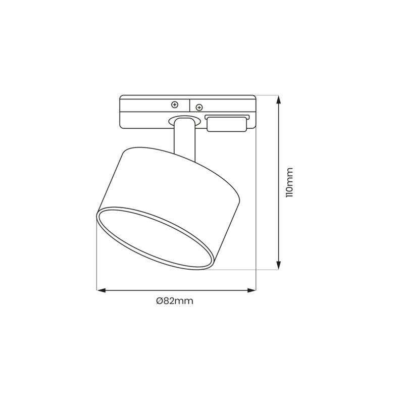 Spotlampe Milagro Cyklop Track 1xGx53 Sort