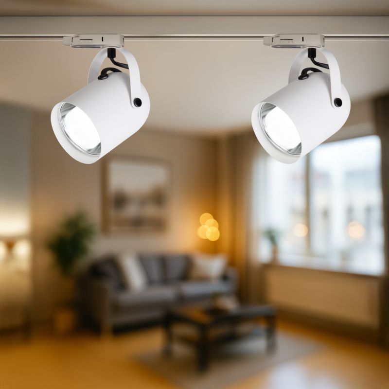 Spotlampe Quber Track 1xE27 3-kreds Hvid 5902693722755
