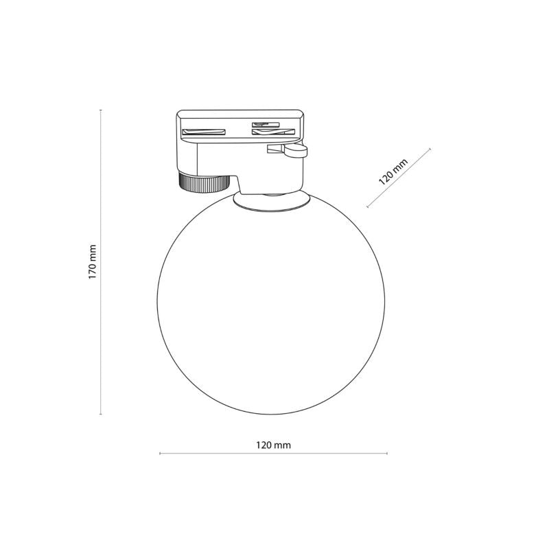 Sporreflektor Tracer 1xG9 Sort 12 cm