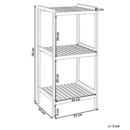 Badeværelsesreol Baxley 33x37x78 cm Lysebrun | 4255664880376