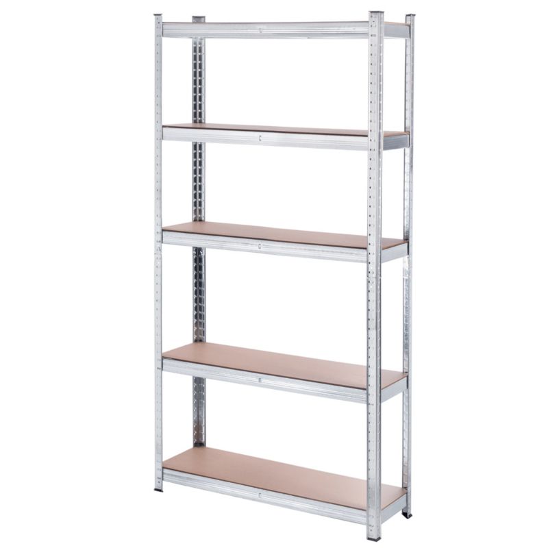 KADAX metalreol til garage og lager, 5-niveau, 180 x 90 x 30 cm, 875 kg