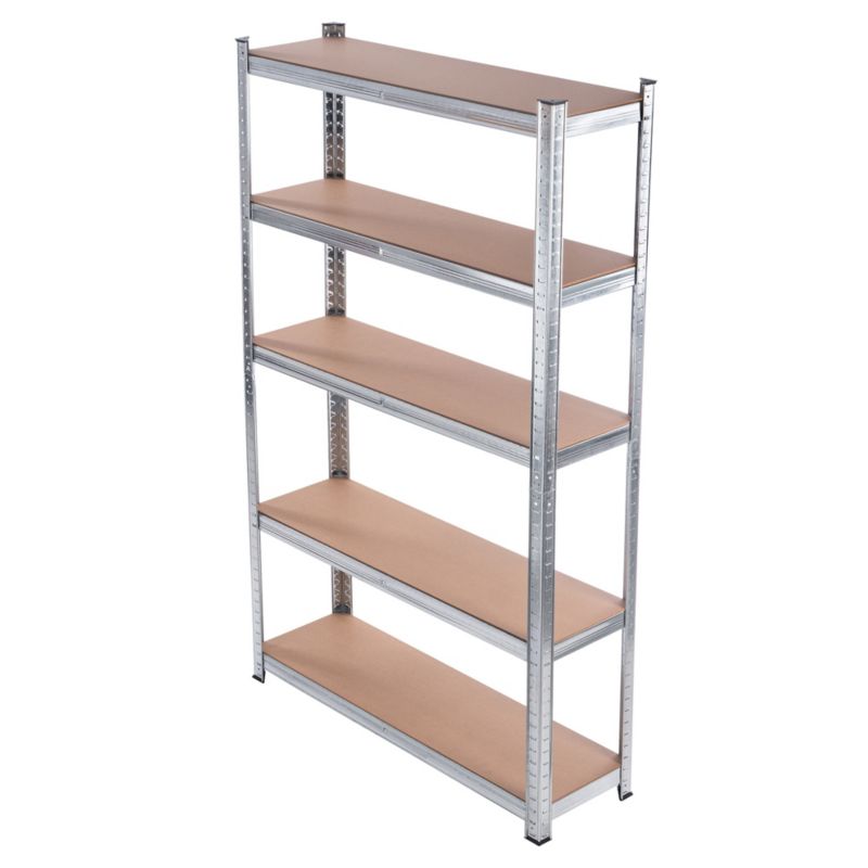 KADAX metalreol til garage og lager, 5-niveau, 180 x 90 x 30 cm, 875 kg